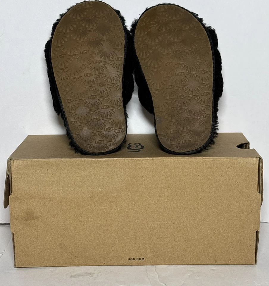 UGG Fluff Yeah Slide Marble Black 1123638T-BLK Toddler Size 7 - Image 4 of 4