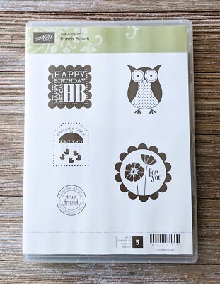 Stampin' Up! Sale-A-Bration ''Punch Bunch'' Set of 5 Stamps - New Open Box