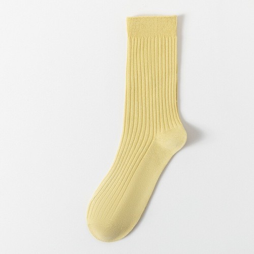 8 Pairs Women Solid Cotton Striped Mid Calf Socks Sports Stretch Elastic Socks - Picture 14 of 21
