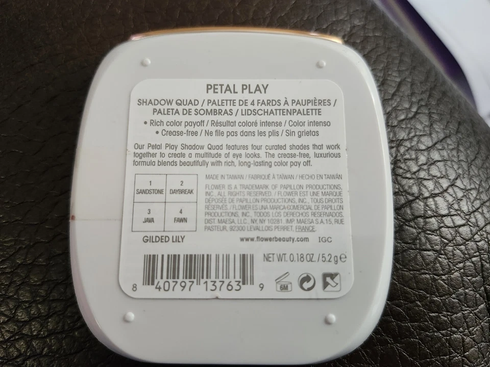 FLOWER Beauty Petal Play Shadow Quad Eye Palette - Gilded Lily Sealed - Image 2 of 2