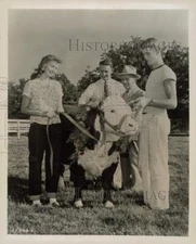 Press Photo Alan Melton, Jimmie Fisher, Jean Kuskey at Orange County Fair