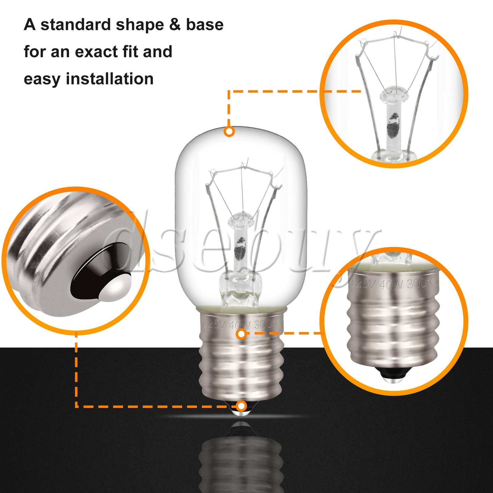 15pcs 5.5CM Length 8206232A Microwave Light Bulb Replaces 0053437 