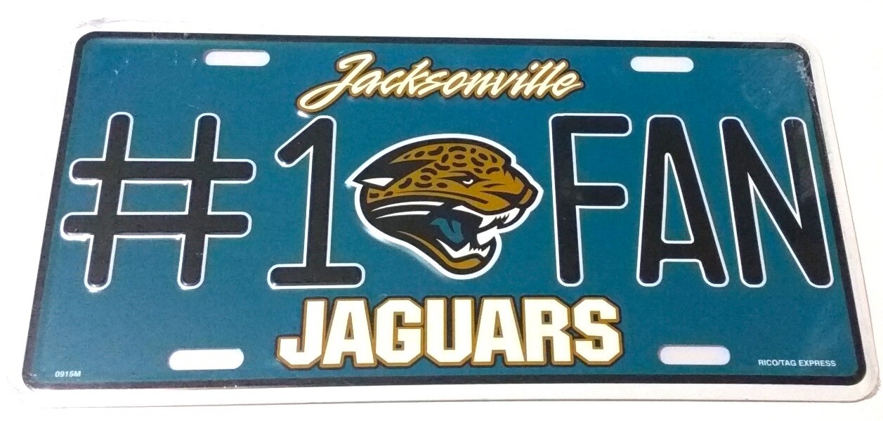 Jacksonville Jaguars NFL Metal Embossed 1 Fan License Plate eBay