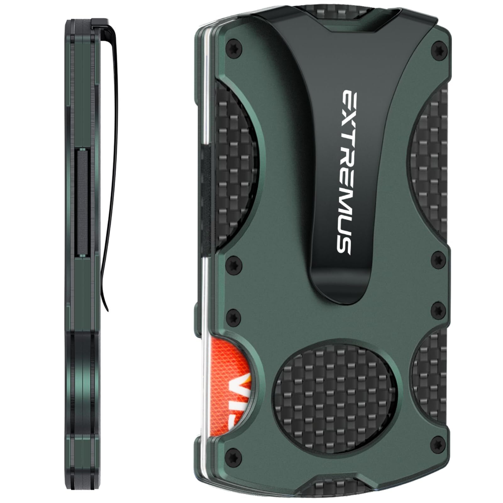 Extremus Slim Tactical Mens Wallet with Money Clip and Card Holder