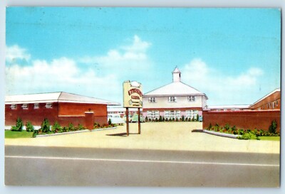 c1940 Bay Head New Jersey NJ Vintage Postcard Manor Motel Apartments Street Road