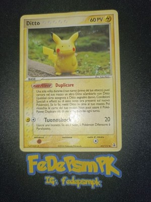 Pokemon Ditto - Pikachu 63/113 | Ex Species Delta DS Ita A8 V