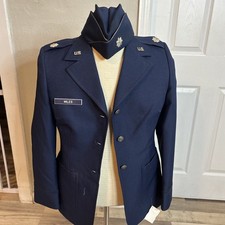 Cold War Era United States Air Force major female uniform jacket,skirt And Hat.