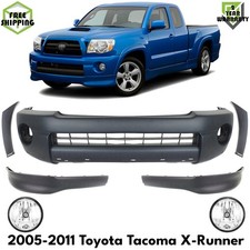 Front Bumper Cover Primed Fog Lights Kit For 2005-2011 Toyota Tacoma X-runner