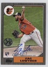 2022 Series 1 1987 Topps Baseball Black 111/199 Zac Lowther #87BA-ZL Auto 0a3