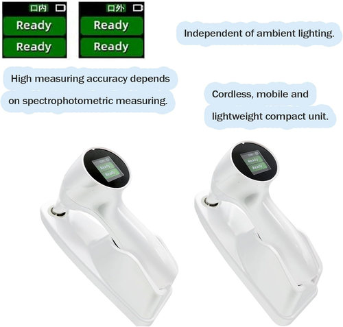 Guida Paralume Digitale Dentale Colormetro LED Comparatore Colore Denti Sbiancamento Denti - Foto 5 di 8