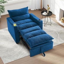 3-in-1 Convertible Sleeper Chair Single Sofa Couch Chair with Pull Out Bed