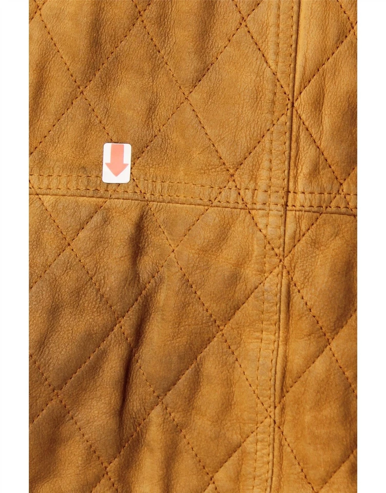 TIMBERLAND Mens Windbreaker Coat UK 38 Medium Brown Argyle/Diamond Leather CY33 - Image 3 of 4