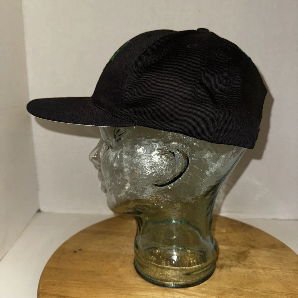 De colección 1994 Batman Forever Riddler Logo DC Comics Negro Snapback Gorra Gorra Foto 4 de 4