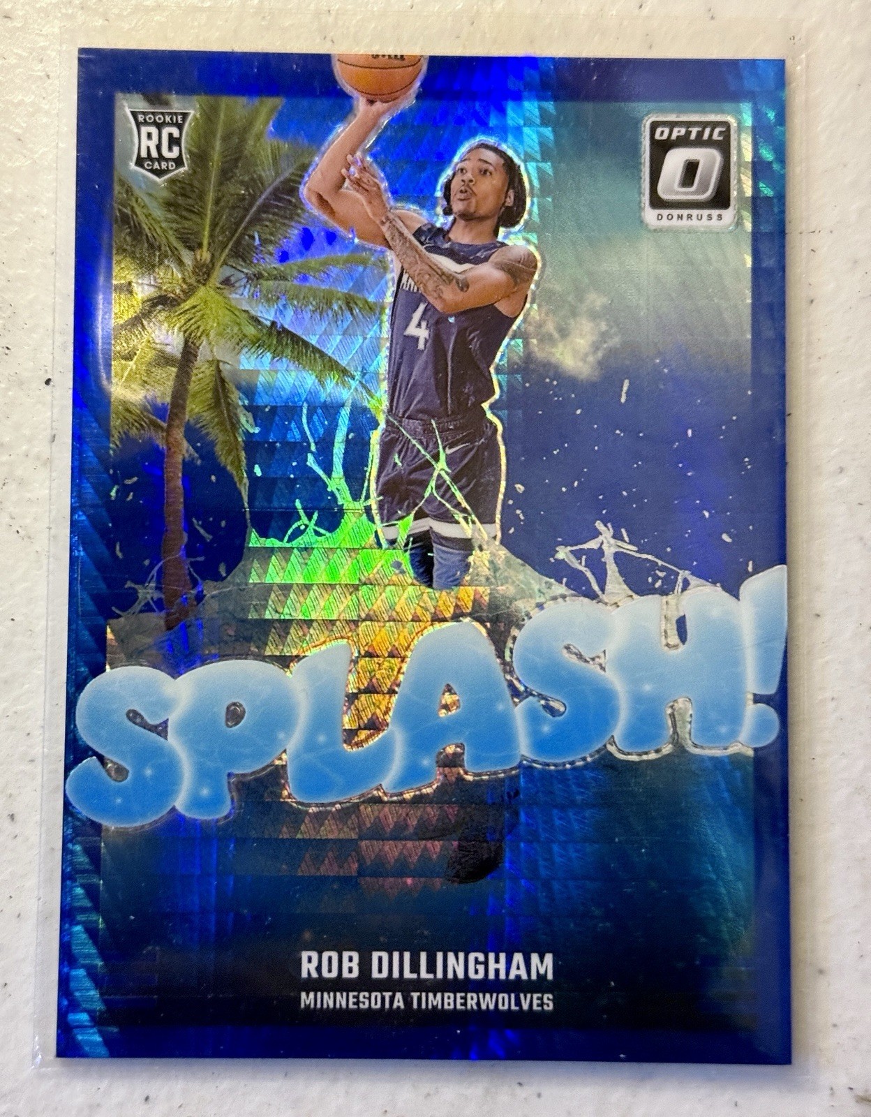 2024-25 Panini Donruss Optic Splash! Rob Dillingham #8 Blue Hyper Prizm /175 RC