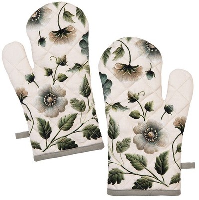 CLAYRE & EEF Kochhandschuhe Ofenhandschuhe 2- teilig wattiert Gently Blooming