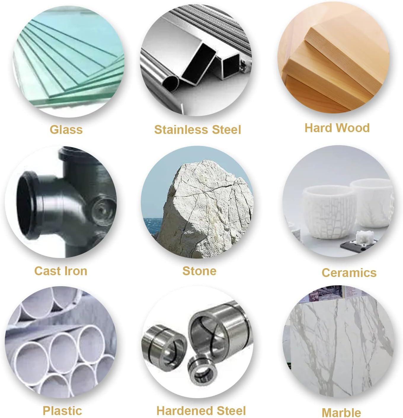 Carbide Burr Set - 1/4" Shank, 10PC Double Cut, for Metal & Wood Carving