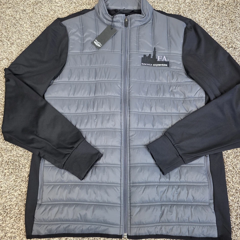 NWT Straight Down Patton Jacket Mens M HYBRID THERMAL GOLF Puffer *Logo* - Image 2 of 4
