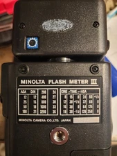 Minolta Flash Meter III Black Spherical Diffuser Digital Exposure Light Meter