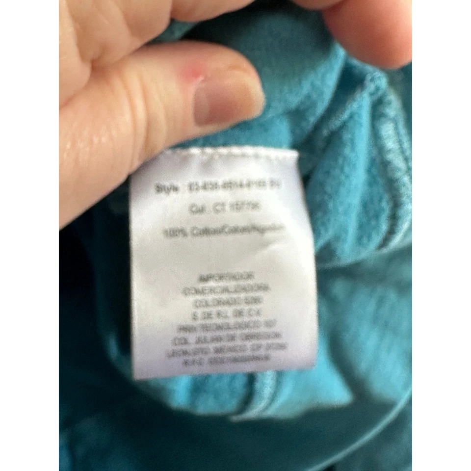 Sudadera Pullover Roper Azul Turquesa Flecos Vaquera Occidental Mujer M Foto 3 de 4