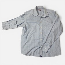 UNTUCKit Slim Fit Performance Shirt Mens XL Blue Check Long Sleeve Nylon Stretch