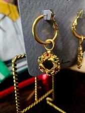 Christmas Wreath Charm Earrings