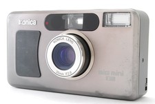  Near MINT   KONICA Big Mini F Silver Point  Shoot 35mm Film Camera JAPAN