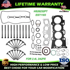 MLS Full Head Gasket Set w/Bolts Valves for Toyota Camry Matrix Lexus 2.4L 2AZFE