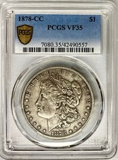 PCGS VF 35 1878-cc Morgan Silver Dollar (Carson City Mint)