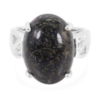 Cavill Ring Leoparden Opal 11,83Ct Oval Cabochon 925 Silber Damen- Echtschmuck