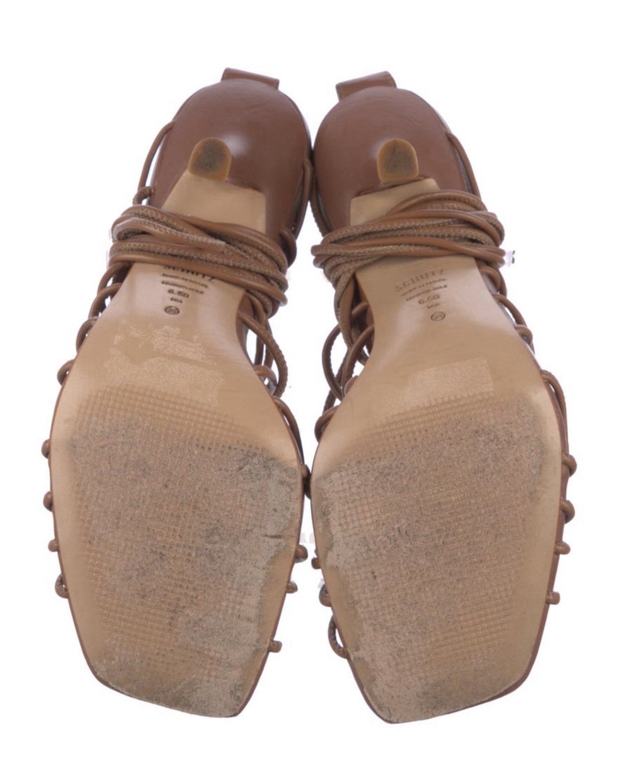 Schutz Authentic Solid Brown Gladiator High Heel … - image 5