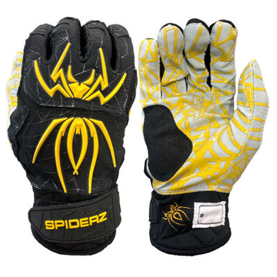 Spiderz HYBRID Batting Gloves - Black/Vegas Gold | eBay
