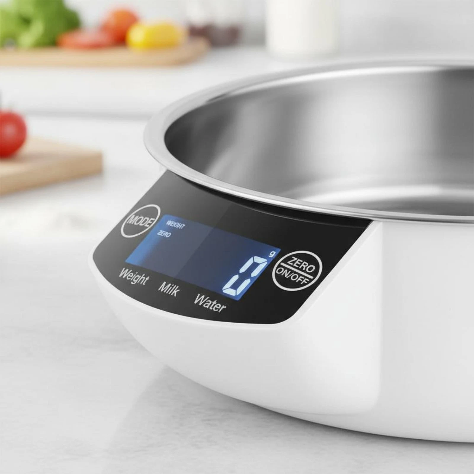 Stainless Steel Bowl Scale Tare Function Kitchenware Auto-Shut Down