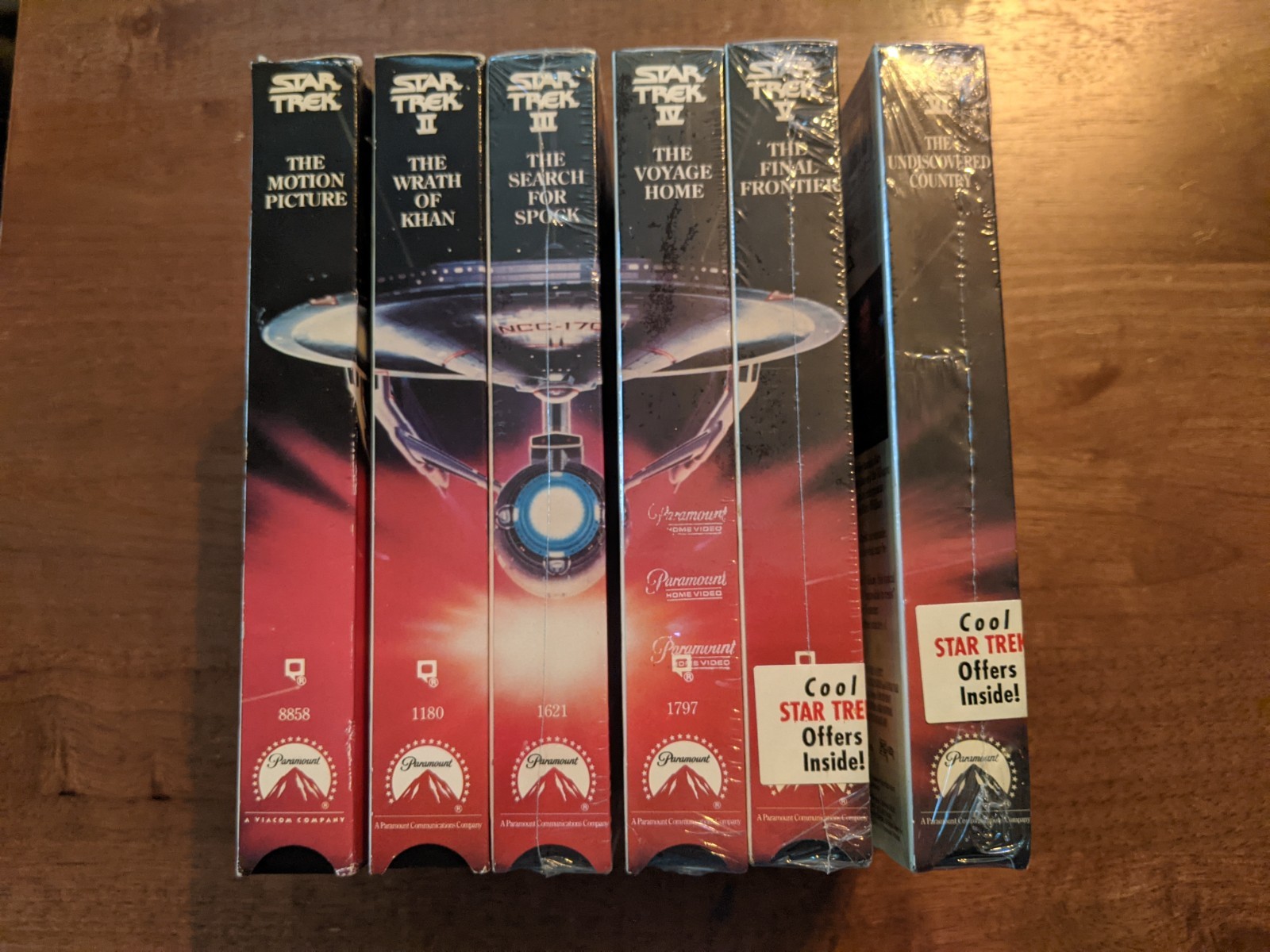 STAR TREK 6 VHS movie collection. 4 sealed, 2 open. VINTAGE (1993)