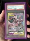 Pokemon 2019 SM Unified Minds Mewtwo & Mew GX TAG TEAM 71/236 Holo PSA 10