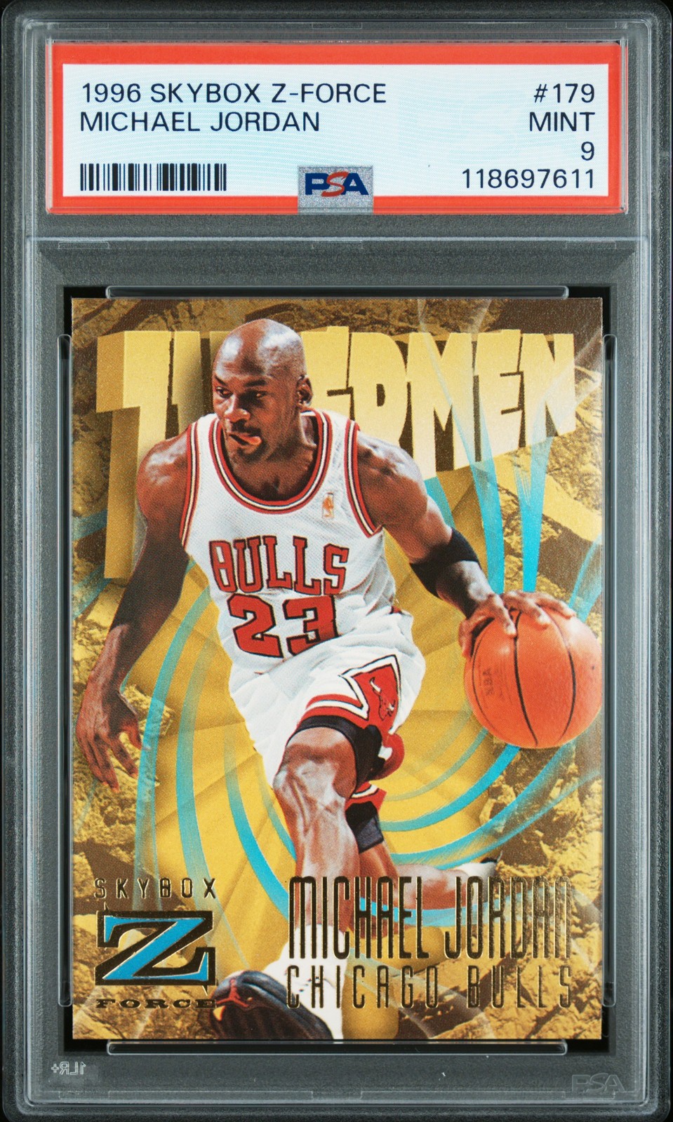 1996 SKYBOX Z-FORCE #179 MICHAEL JORDAN PSA 9