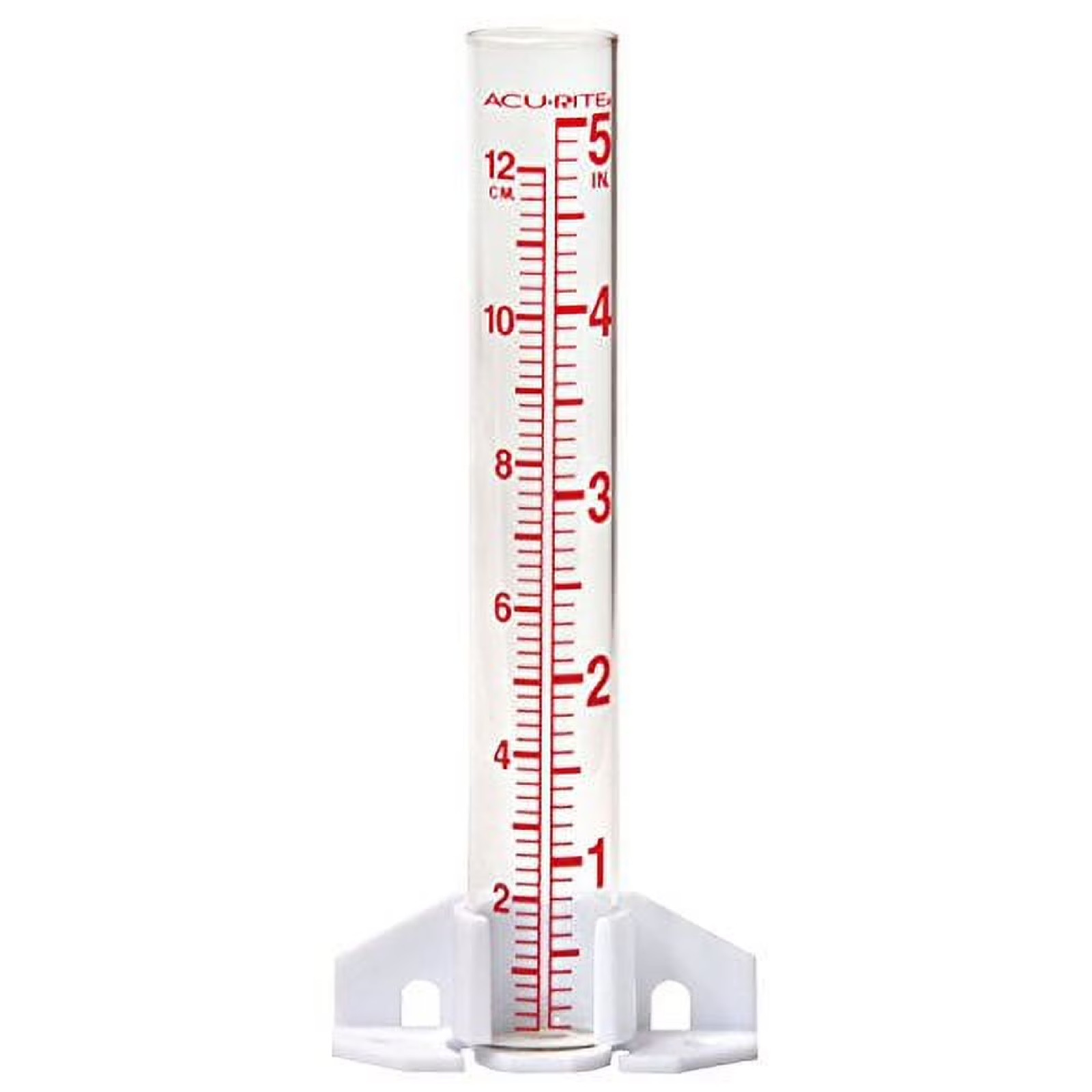 Acurite 5-Inch Capacity Glass Rain Gauge - Clear