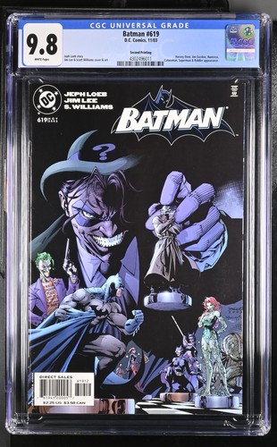 Batman 619 -2nd Print- CGC 9.8 White Pages - DC 2003- Riddler - Cool Chess Cover