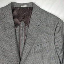 JOSEPH ABBOUD di Pray Modern Fit Gray Plaid   BLAZER SUIT COAT JACKET Men's 48R
