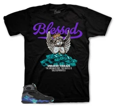 Shirt To Match Retro 8 Aqua Shoes AJ8 Aquatone - Blessed Angel Sneaker Tees