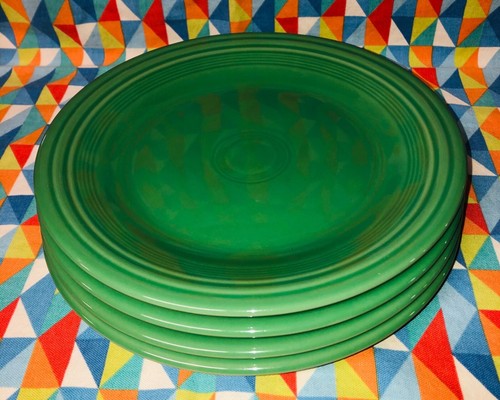 NEW 4 FIESTAWARE 10.5" Meadow Green set lot DINNER PLATES FIESTA FREE SHIPPING - Picture 2 of 5