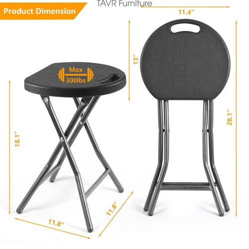 Portable Folding Stools Set of 2,Plastic Foldable Stool ,300lbs Capacity - Picture 2 of 6