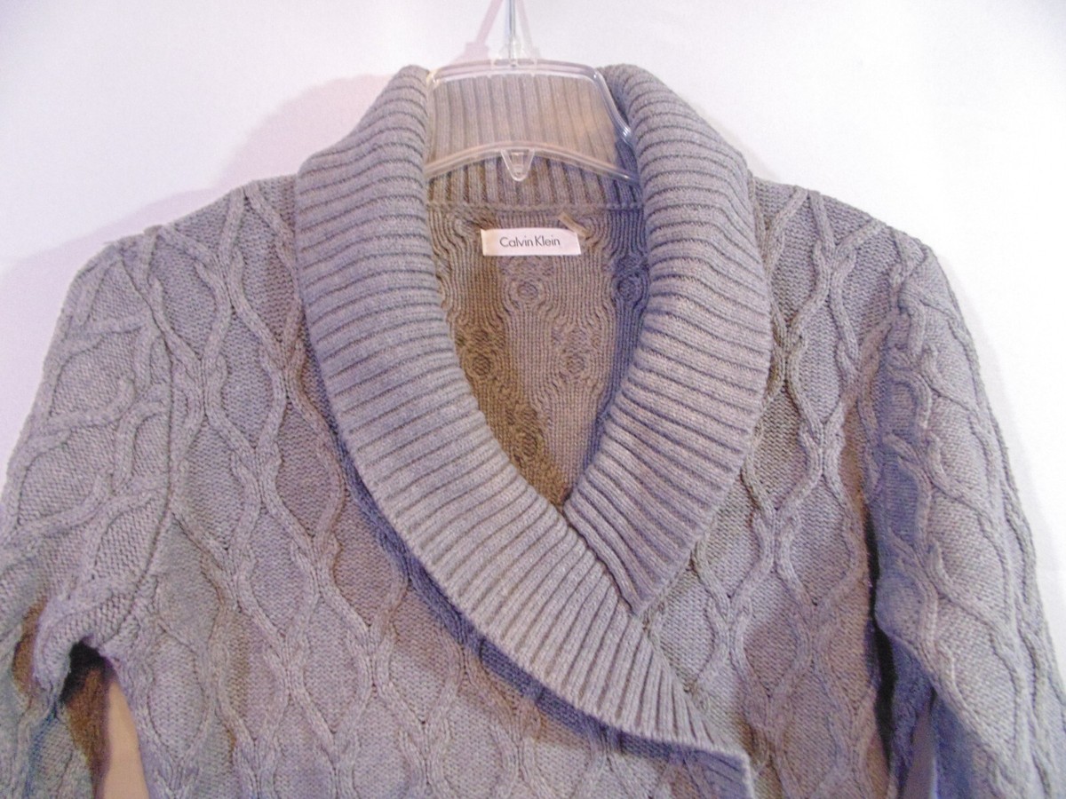 calvin klein grey sweater dress Dress Sweater By Calvin Klein In Grey, Size: Xs