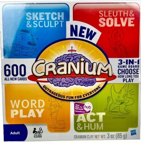 NUOVO Cranium 3 in 1 gioco da tavolo 600 carte nuove 4 + giocatori adulti - Foto 1 di 1