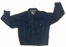 Jordache Vintage Women's Size Large Stevie Trucker Jacket Dark Rinse Pockets