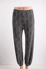 Viereck Womens Joggers Black Hannity Indeed Stretch Pants L Large geometric NWT