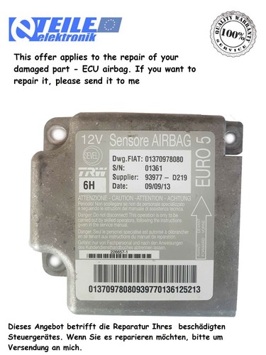 ⭐⭐⭐⭐ Reparatur von Elektronik / repair of car electronics ECU airbag EURO 5 - Picture 12 of 12
