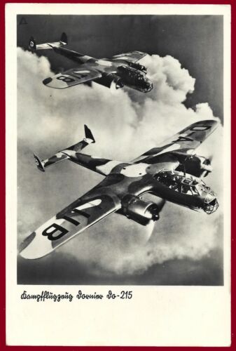 German WW 2 Third Reich postcard LUFTWAFFE Dornier Do 215 Light Bomber