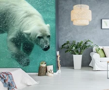 3D White Polar Bear G9302 Wallpaper Wall Murals Removable Self-adhesive Erin
