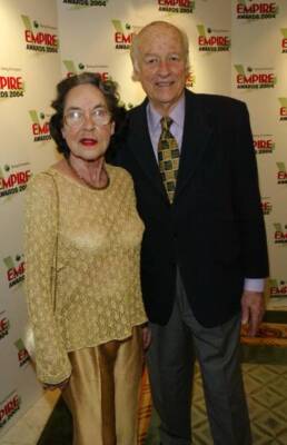 Animator Ray Harryhausen and wife arrive at the Sony Ericsson Emp- 2004 Photo
