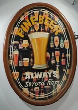 Bar and Pub Sign Fine Beer always Served Here Wall Hanging Hand Crafted